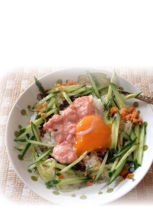 カフェランチ のりの佃煮&明太子丼-レシピのメイン写真