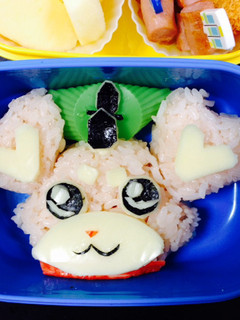 妖怪ウォッチ☆ズキュキュン太☆キャラ弁-レシピのメイン写真