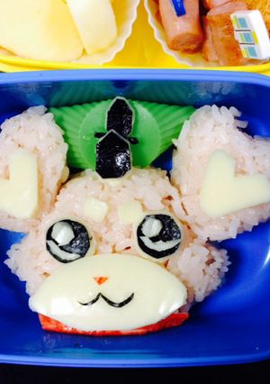 妖怪ウォッチ☆ズキュキュン太☆キャラ弁-レシピのメイン写真