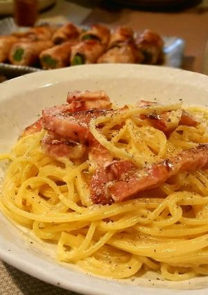 おぐｼｪﾌ特製濃厚カルボナーラ。-レシピのメイン写真