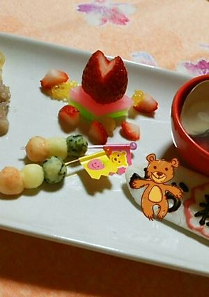 ひなまつりプレート-レシピのメイン写真