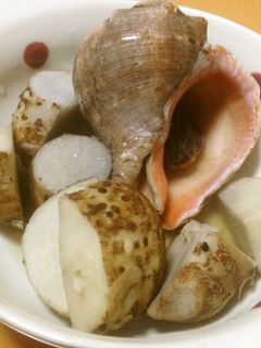 ニシ貝と里芋の塩煮-レシピのメイン写真