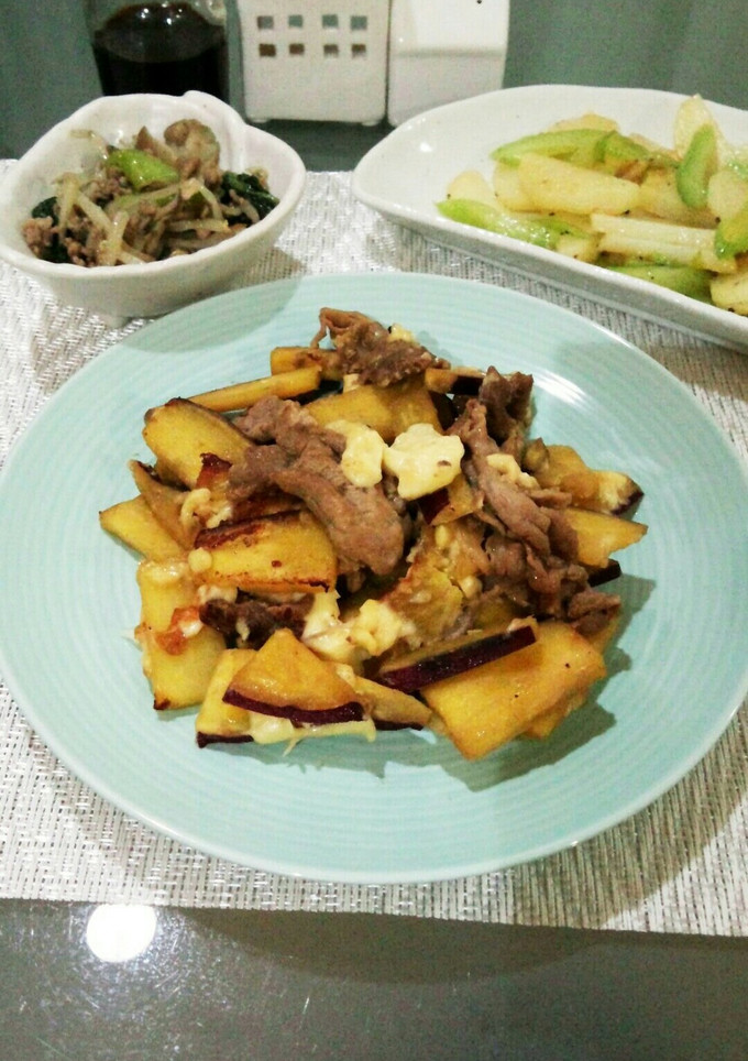 チーズが決め手！簡単豚肉さつまいも炒め-レシピのメイン写真