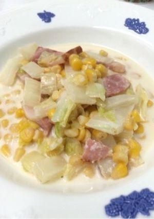 かんたん‼︎白菜とベーコンのミルク煮☆-レシピのメイン写真
