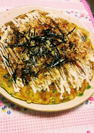 山芋なしでとろとろネギ焼き お好み焼き-レシピのメイン写真