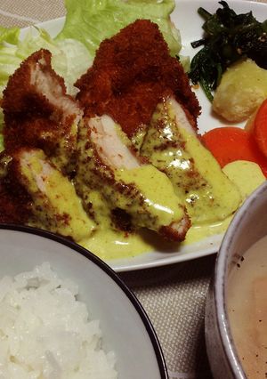 簡単チキンカツ カレーソース添え-レシピのメイン写真