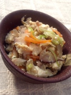 野菜たっぷり!給食の味◎いり豆腐-レシピのメイン写真