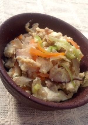 野菜たっぷり！給食の味◎いり豆腐-レシピのメイン写真