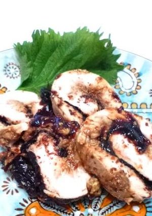鶏胸肉のみそだれロール-レシピのメイン写真