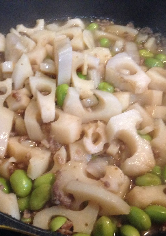 れんこんとむき枝豆のきんぴら-レシピのメイン写真