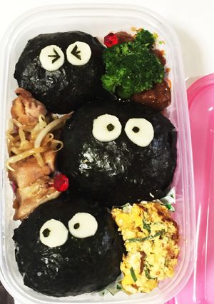 簡単キャラ弁♡真っ黒クロスケ-レシピのメイン写真