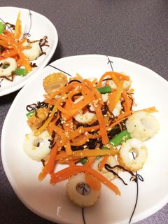 ニンジンとインゲンの塩昆布ごま油和え★-レシピのメイン写真