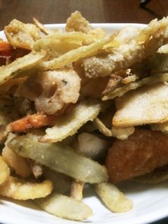 鶏皮と根菜の唐揚げ-レシピのメイン写真