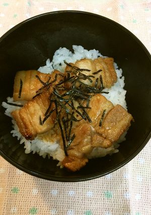 豚バラブロックＤＥランチは丼、夜は回鍋肉-レシピのメイン写真
