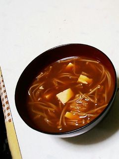 豆腐とえのきの味噌汁♡-レシピのメイン写真