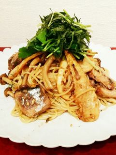 サンマの缶詰で、簡単和風パスタ-レシピのメイン写真