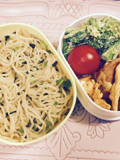 シンプル!ねぎ塩焼きそば弁当-レシピのメイン写真