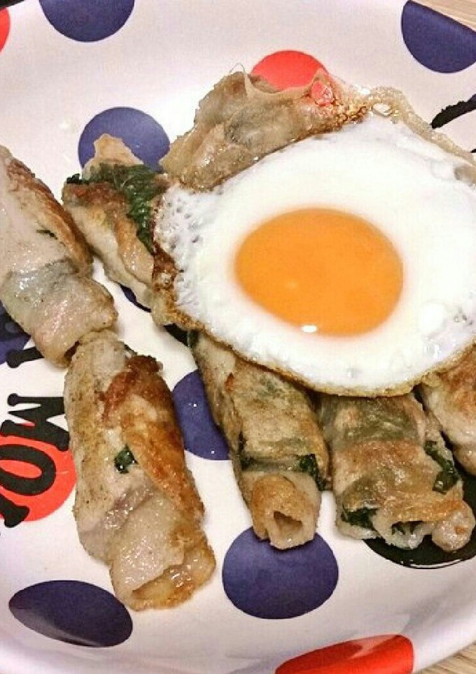 大葉の肉巻き～目玉焼き添え～-レシピのメイン写真