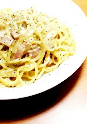 ピリッと美味しい！柚子胡椒カルボナーラ-レシピのメイン写真