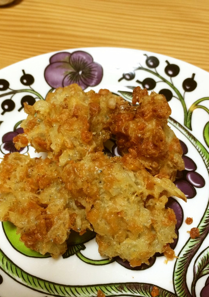納豆ちりめんじゃこ玉ねぎのかき揚げ-レシピのメイン写真