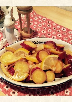 さつまいもの蜂蜜レモン煮-レシピのメイン写真
