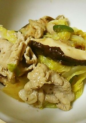 白菜と椎茸と長葱で♪中華風肉野菜炒め-レシピのメイン写真