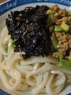 アボカド納豆 のりだれうどん♪-レシピのメイン写真
