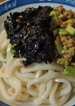 アボカド納豆 のりだれうどん♪-レシピのメイン写真