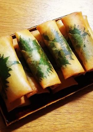 鶏胸肉の梅しそチーズ春巻き-レシピのメイン写真