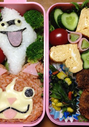 ジバニャン&ウィスパー☆キャラ弁-レシピのメイン写真