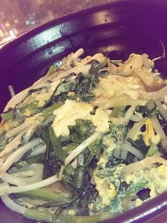 簡単♪春菊ともやしの卵とじ-レシピのメイン写真