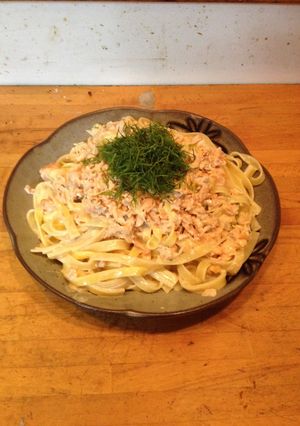 鮭のディルクリームソースパスタ-レシピのメイン写真