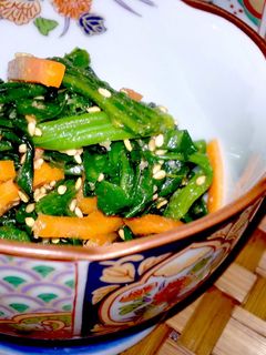 レンチン★簡単【ほうれん草の胡麻和え】-レシピのメイン写真