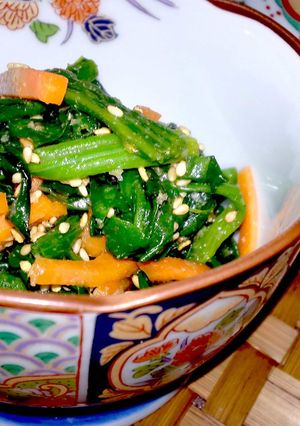 レンチン★簡単【ほうれん草の胡麻和え】-レシピのメイン写真