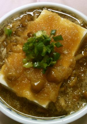 温奴！　簡単♪　豆腐の　なめこおろし掛け-レシピのメイン写真