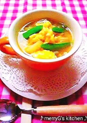*スナップえんどう豆*の春スープ♪-レシピのメイン写真
