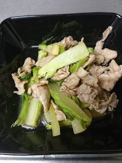 つぼみ菜と豚肉のオイスターソース炒め-レシピのメイン写真