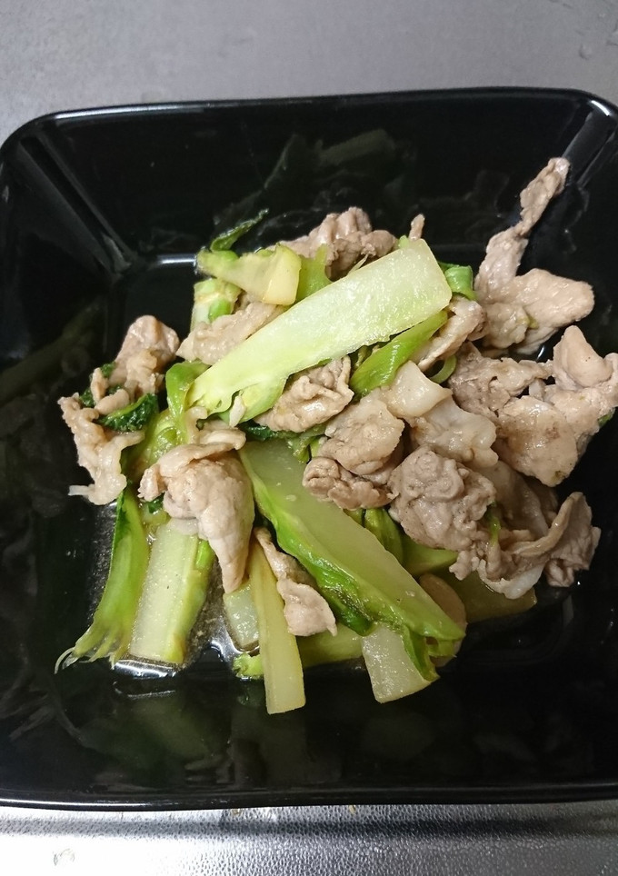 つぼみ菜と豚肉のオイスターソース炒め-レシピのメイン写真