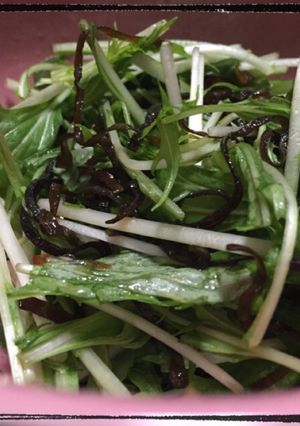 和えるだけ☆塩昆布と水菜のサラダ-レシピのメイン写真
