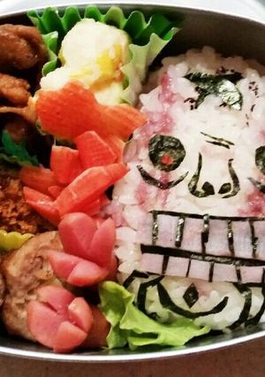 妖怪ウォッチ おぼろ入道 キャラ弁-レシピのメイン写真