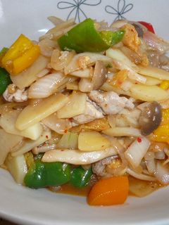 じゃがいもと豚肉のキムチ炒め-レシピのメイン写真