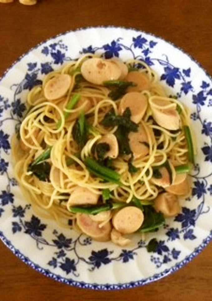 簡単♪ほうれん草＆ソーセージのパスタ-レシピのメイン写真