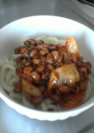 納豆キムチぶっかけうどん-レシピのメイン写真
