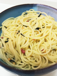 ずぼら飯:梅茶漬けパスタ-レシピのメイン写真