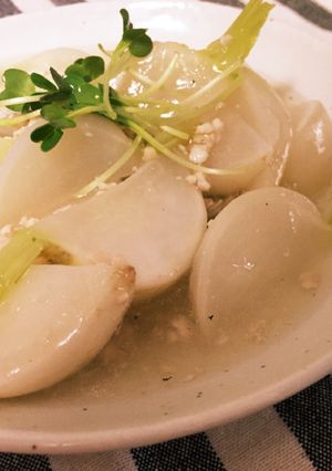 白だしで簡単！かぶの鳥挽肉あんかけ-レシピのメイン写真