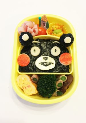 海苔弁で簡単キャラ弁くまモン-レシピのメイン写真