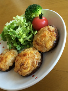 新タマネギと明太ツナマヨの椎茸チーズ焼き-レシピのメイン写真