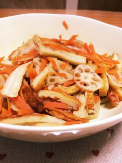 人参、れんこん、ちくわのうま〜ぃキンピラ-レシピのメイン写真