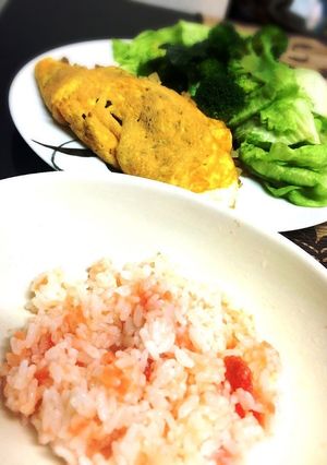 肉オムレツのたらこバターごはん添え-レシピのメイン写真