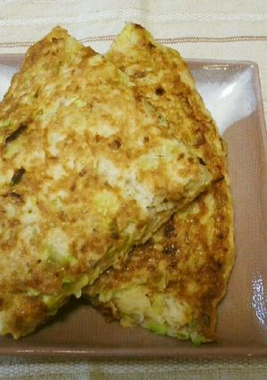 キャベツ入りふわふわで焼きやすい山芋鉄板-レシピのメイン写真